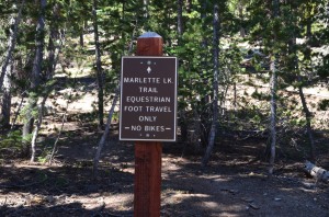 Hiking/Biking trail sign