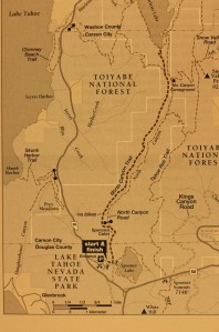 Spooner/Marlette Lake map